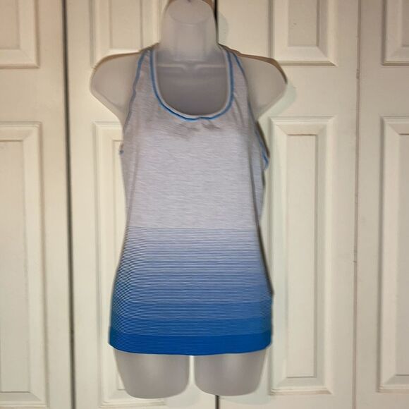 Yummie Striped Racerback Athletic Tank Top Large XL - Picture 2 of 13